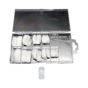 AN 100er Tipbox - Square French Tips | für eine perfekte Nagelverlängerung - Auswahl Natur, Klar, Weiß